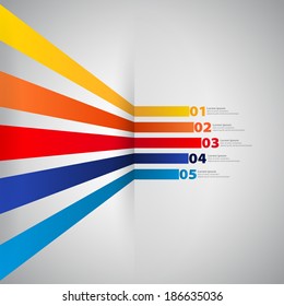 Modern Design template with numbered banners