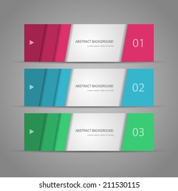 modern design template / numbered banners.