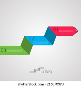 Modern design template / numbered steps layout.