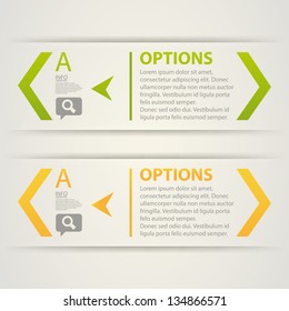Modern Design template option banners and progress infographics. Vector