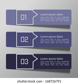 Modern  design template from paper and pointers