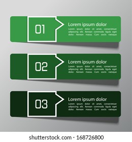 Modern  design template from paper and pointers