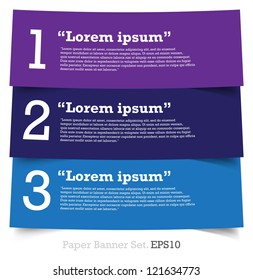 Modern Design template papers number banners for info-graphic or website.vector