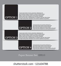 Modern Design template papers number banners for info-graphic or website.vector