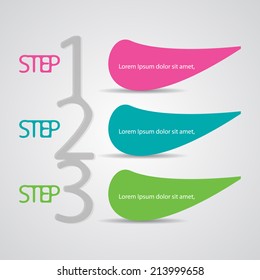 Modern Design Template / procedure steps / tutorial banners.
