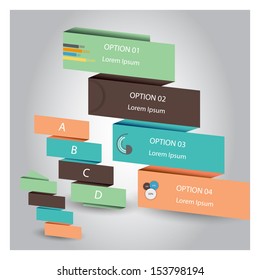 Modern Design template / progress tutorial steps.