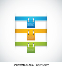 Modern Design template with ribbons vector