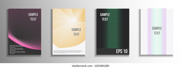Modern design template. A set of modern abstract covers. Creative background colors.  Suitable for decorating business brochures, banners, posters.