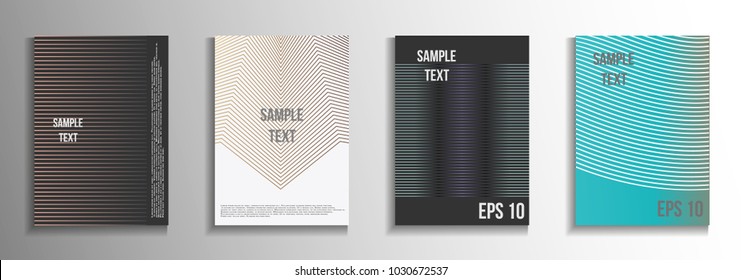 Modern design template. A set of modern abstract covers. Creative background colors.  Suitable for decorating business brochures, banners, posters.