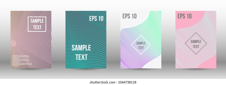 Modern design template. A set of modern abstract covers. Creative backgrounds from abstract lines to create a fashionable abstract cover, banner, poster, booklet. Vector illustration. EPS 10.