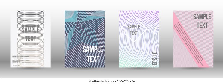 Modern design template. A set of modern abstract covers. Creative backgrounds from abstract lines to create a fashionable abstract cover, banner, poster, booklet. Vector illustration. EPS 10.