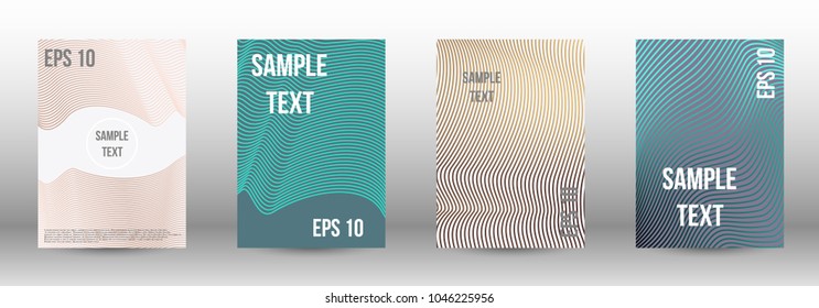 Modern design template. A set of modern abstract covers. Creative backgrounds from abstract lines to create a fashionable abstract cover, banner, poster, booklet. Vector illustration. EPS 10.