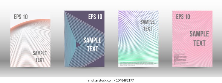 Modern design template. A set of modern abstract covers. Creative backgrounds from abstract lines to create a fashionable abstract cover, banner, poster, booklet. Vector illustration. EPS 10.