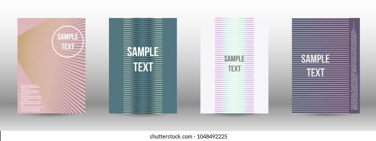 Modern design template. A set of modern abstract covers. Creative backgrounds from abstract lines to create a fashionable abstract cover, banner, poster, booklet. Vector illustration. EPS 10.