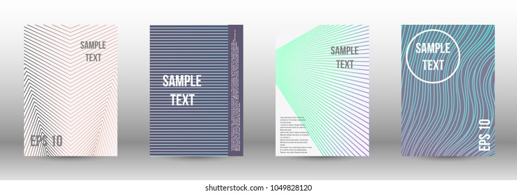 Modern design template. A set of modern abstract covers. Creative backgrounds from abstract lines to create a fashionable abstract cover, banner, poster, booklet. Vector illustration. EPS 10.