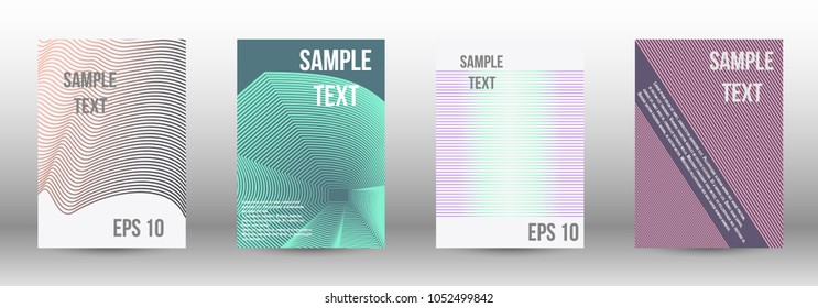 Modern design template. A set of modern abstract covers. Creative backgrounds from abstract lines to create a fashionable abstract cover, banner, poster, booklet. Vector illustration. EPS 10.