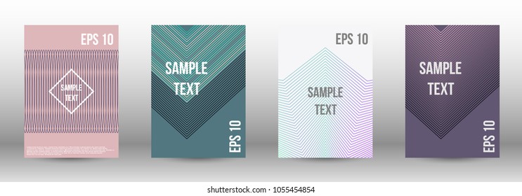 Modern design template. A set of modern abstract covers. Creative backgrounds from abstract lines to create a fashionable abstract cover, banner, poster, booklet. Vector illustration. EPS 10.
