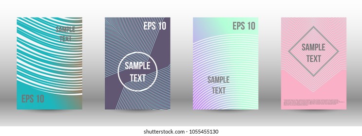 Modern design template. A set of modern abstract covers. Creative backgrounds from abstract lines to create a fashionable abstract cover, banner, poster, booklet. Vector illustration. EPS 10.