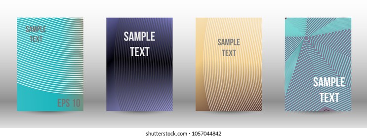 Modern design template. A set of modern abstract covers. Creative backgrounds from abstract lines to create a fashionable abstract cover, banner, poster, booklet. Vector illustration. EPS 10.