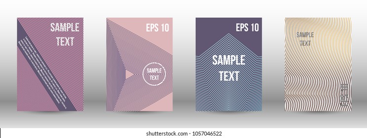 Modern design template. A set of modern abstract covers. Creative backgrounds from abstract lines to create a fashionable abstract cover, banner, poster, booklet. Vector illustration. EPS 10.