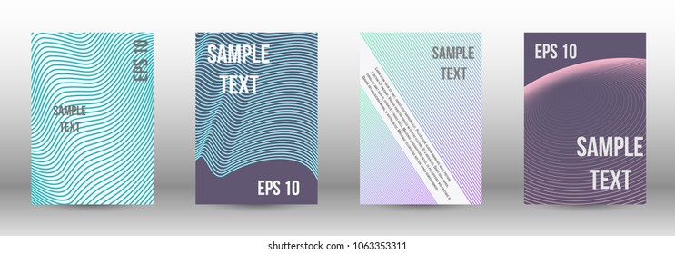 Modern design template. A set of modern abstract covers. Creative backgrounds from abstract lines to create a fashionable abstract cover, banner, poster, booklet. Vector illustration. EPS 10.