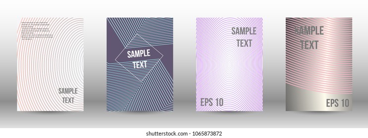 Modern design template. A set of modern abstract covers. Creative backgrounds from abstract lines to create a fashionable abstract cover, banner, poster, booklet. Vector illustration. EPS 10.
