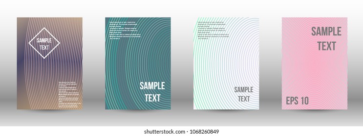 Modern design template. A set of modern abstract covers. Creative backgrounds from abstract lines to create a fashionable abstract cover, banner, poster, booklet. Vector illustration. EPS 10.