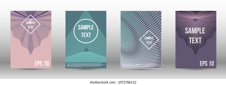 Modern design template. A set of modern abstract covers. Creative backgrounds from abstract lines to create a fashionable abstract cover, banner, poster, booklet. Vector illustration. EPS 10.