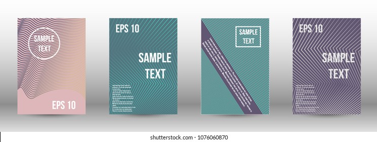 Modern design template. A set of modern abstract covers. Creative backgrounds from abstract lines to create a fashionable abstract cover, banner, poster, booklet. Vector illustration. EPS 10.