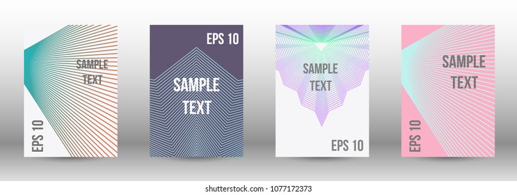 Modern design template. A set of modern abstract covers. Creative backgrounds from abstract lines to create a fashionable abstract cover, banner, poster, booklet. Vector illustration. EPS 10.