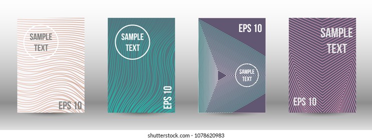 Modern design template. A set of modern abstract covers. Creative backgrounds from abstract lines to create a fashionable abstract cover, banner, poster, booklet. Vector illustration. EPS 10.