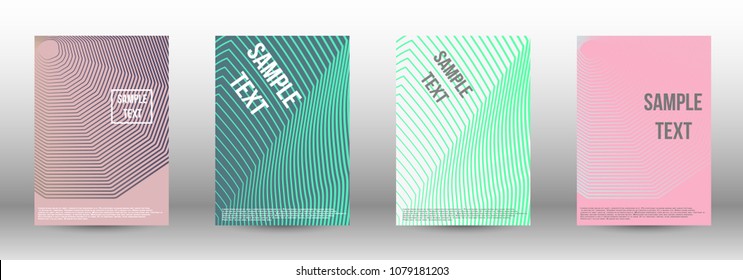Modern design template. A set of modern abstract covers. Creative backgrounds from abstract lines to create a fashionable abstract cover, banner, poster, booklet. Vector illustration. EPS 10.