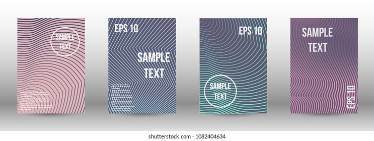 Modern design template. A set of modern abstract covers. Creative backgrounds from abstract lines to create a fashionable abstract cover, banner, poster, booklet. Vector illustration. EPS 10.