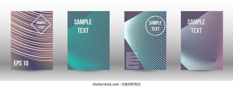 Modern design template. A set of modern abstract covers. Creative backgrounds from abstract lines to create a fashionable abstract cover, banner, poster, booklet. Vector illustration. EPS 10.