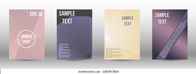 Modern design template. A set of modern abstract covers. Creative backgrounds from abstract lines to create a fashionable abstract cover, banner, poster, booklet. Vector illustration. EPS 10.