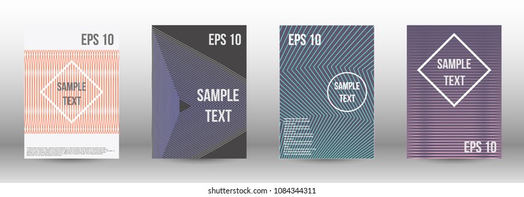 Modern design template. A set of modern abstract covers. Creative backgrounds from abstract lines to create a fashionable abstract cover, banner, poster, booklet. Vector illustration. EPS 10.
