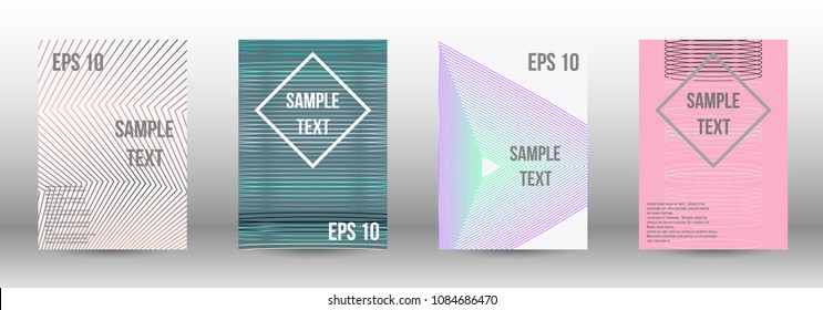Modern design template. A set of modern abstract covers. Creative backgrounds from abstract lines to create a fashionable abstract cover, banner, poster, booklet. Vector illustration. EPS 10.