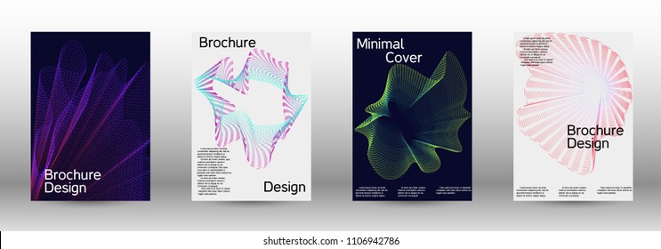Plantilla de diseño moderna. Un conjunto de tapas abstractas modernas. Diseño mínimo de portada vectorial con líneas abstractas. Apropiado para crear una portada abstracta, banner, afiche, folleto de moda.