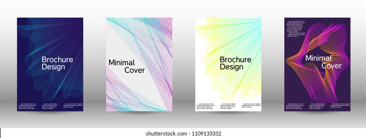 Modern design template. A set of modern abstract covers. Minimal vector cover design with abstract lines. Suitable for creating a fashionable abstract cover, banner, poster, booklet.