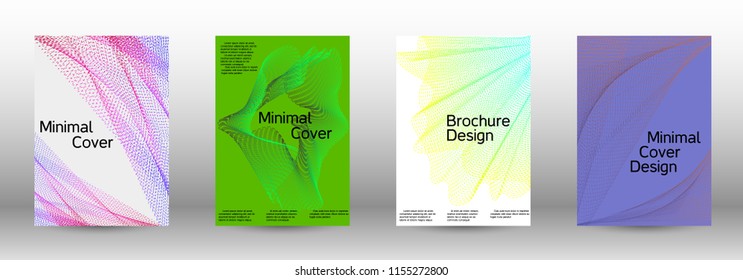 Modern design template. A set of modern abstract covers. Minimal vector cover design with abstract lines. Fashionable style.  Suitable for creating a fashionable abstract cover, banner, poster.