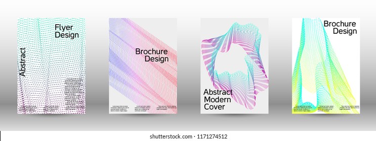 Modern design template. A set of modern abstract covers. Minimal vector cover design with abstract lines. Fashionable style.  Suitable for creating a fashionable abstract cover, banner, poster.