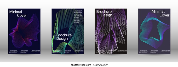 Plantilla de diseño moderna. Un conjunto de tapas abstractas modernas. Diseño mínimo de portada vectorial con líneas abstractas. Estilo moderno.  Adecuado para crear una portada abstracta, pancarta, afiche.