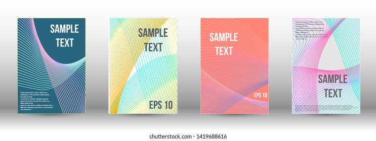 Modern design template. A set of modern abstract covers. Artistic covers design.  Creative fluid backgrounds from current forms to design a fashionable abstract cover, banner, poster, booklet. 
