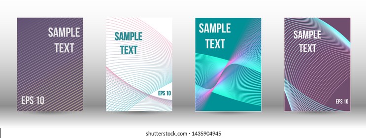 Modern design template. A set of modern abstract covers. Artistic covers design.  Creative backgrounds from abstract lines to create a fashionable abstract cover, banner, poster, booklet.