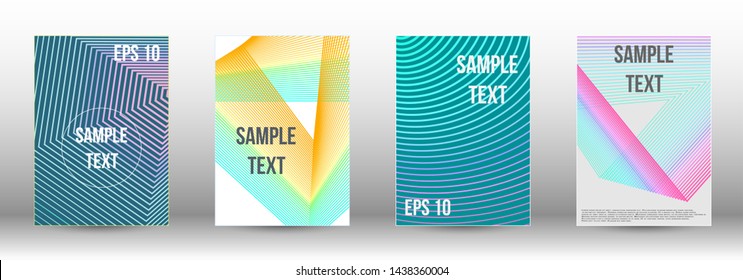 Modern design template. A set of modern abstract covers. Artistic covers design.  Future futuristic template with abstract current forms for banner design, poster, booklet, report, magazine. 