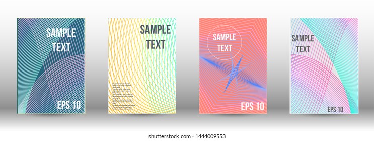 Modern design template. A set of modern abstract covers. Artistic covers design.  Future futuristic template with abstract current forms for banner design, poster, booklet, report, magazine. 