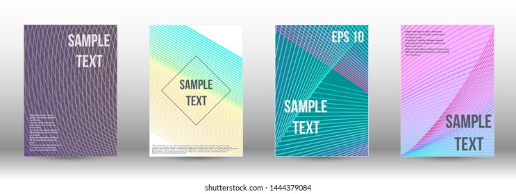 Modern design template. A set of modern abstract covers. Artistic covers design.  Future futuristic template with abstract current forms for banner design, poster, booklet, report, magazine. 