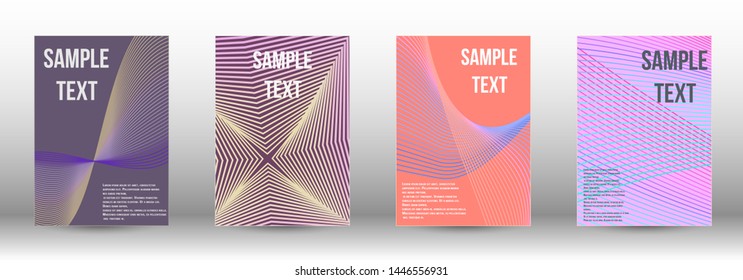 Modern design template. A set of modern abstract covers. Artistic covers design.  Future futuristic template with abstract current forms for banner design, poster, booklet, report, magazine. 