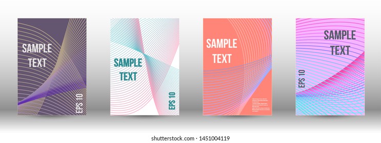Modern design template. A set of modern abstract covers. Artistic covers design.  Creative fluid backgrounds from current forms to design a fashionable abstract cover, banner, poster, booklet. 