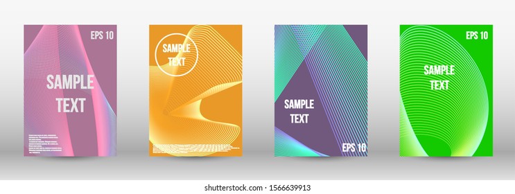 Modern design template. A set of modern abstract oblong objects from vector abstract lines. Wave lines.Striped background.  Trendy geometric patterns. EPS10 Vector Design.